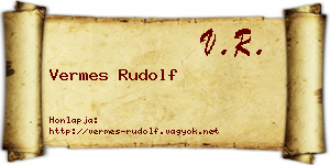 Vermes Rudolf névjegykártya