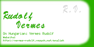 rudolf vermes business card